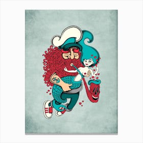 Sailor Mermaid Canvas Print