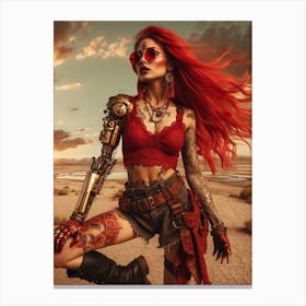 Steampunk Girl Canvas Print