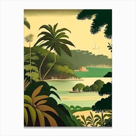 San Andres Island Colombia Rousseau Inspired Tropical Destination Canvas Print