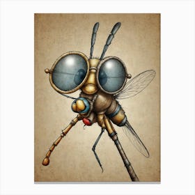 Steampunk Dragonfly Canvas Print