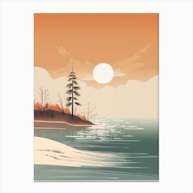 Autumn , Fall, Landscape, Inspired By National Park in the USA, Lake, Great Lakes, Boho, Beach, Minimalist Canvas Print, Travel Poster, Autumn Decor, Fall Decor 7 Canvas Print