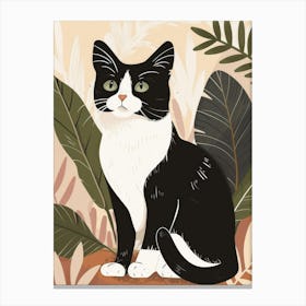 Cat With Leaves 5 Canvas Print