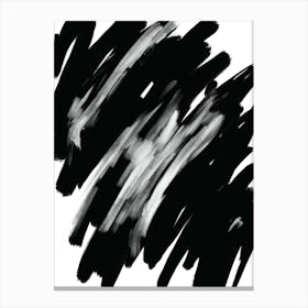 Black White Abstract Canvas Print