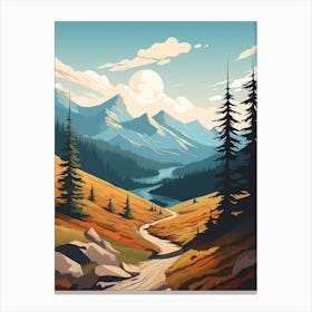 Chilkoot Trail Canada 1 Hiking Trail Landscape Canvas Print