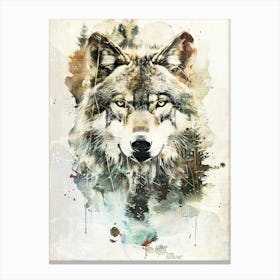 Poster Wolf Wild Animal Illustration Art 02 Canvas Print