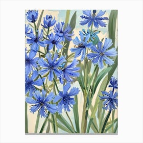 Blue Cornflowers 1 Canvas Print