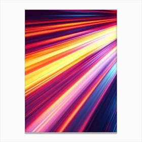 Abstract Background, Glowing Long Exposure And Speed Effect Canvas Print