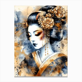 Creativel Geisha Illustration 6 Canvas Print