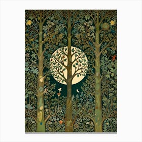 William Morris Moonlight In The Woods 6 Canvas Print