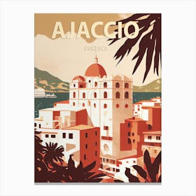 Ajaccio Corisca Retro Canvas Print