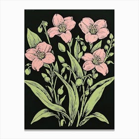 Pink Flowers 1 Canvas Print