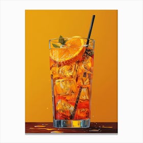 Orange Juice In A Glass 2 Canvas Print