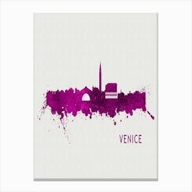 Venice Italy City Purple Canvas Print