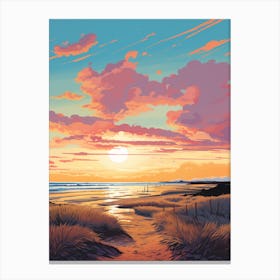 A Painting Of Camber Sands East Sussex 3 Canvas Print