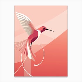 Minimalist Hummingbird 2 Illustration Canvas Print