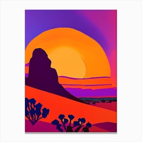 Desert Abstract Sunset Canvas Print