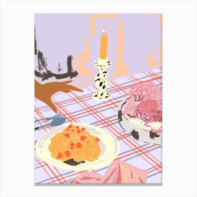 Dinner Party Hand Canvas Print