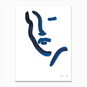 Blue Portrait 7 Canvas Print