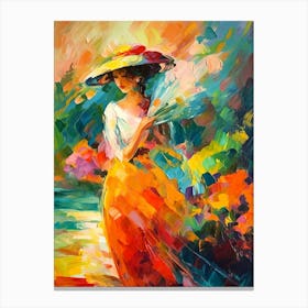 Woman With Hat Canvas Print