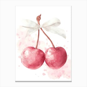 Watercolor Cherry Canvas Print