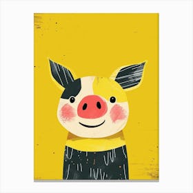 Yellow Pig 4 Canvas Print