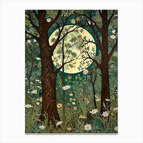 William Morris Moonlight In The Woods 32 Canvas Print