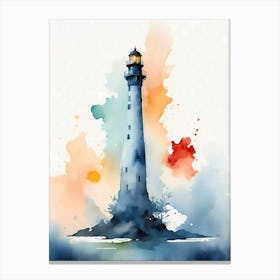 Watercolor Lighthouse Canvas Print