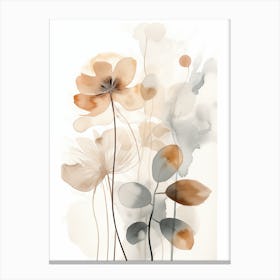 Abstract watercolour Flowers Canvas Print