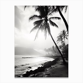 Hawaii, Black And White Analogue Photograph 1 Canvas Print