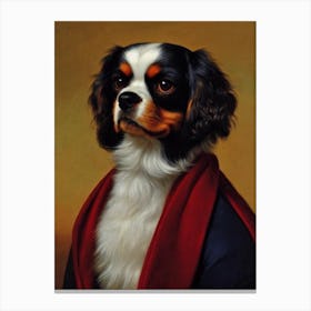 Cavalier King Charles Spaniel Renaissance Portrait Oil Painting Canvas Print