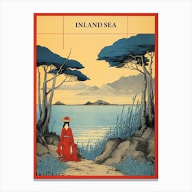 Inland Sea, Japan Vintage Travel Art 2 Poster Canvas Print