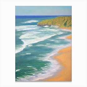 Watergate Bay Beach Cornwall Monet Style Canvas Print