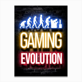 Gaming Evolution quote Canvas Print