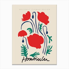 Honolulu Matisse Flower Canvas Print