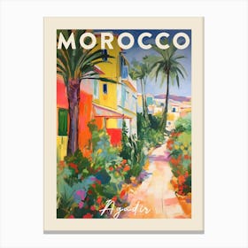 Agadir Morocco 3 Fauvist Painting  Travel Poster Canvas Print