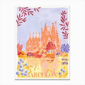 Botanical Sagrada Familia  Canvas Print