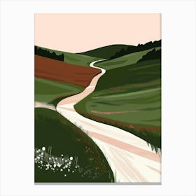 Road Through The Countryside Canvas Print