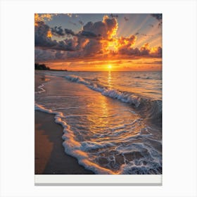 Sunset On The Beach 1 Canvas Print