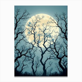 Full Moon In The Forest 14 Canvas Print