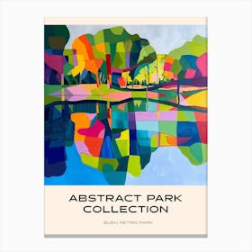 Abstract Park Collection Poster Buen Retiro Park Buenos Aires 3 Canvas Print