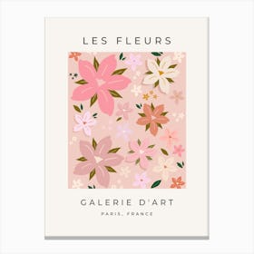 Les Fleurs | 05 - Blush Pink Flowers Canvas Print