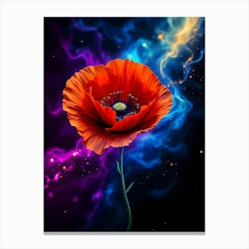 Cosmic Poppy Canvas Print