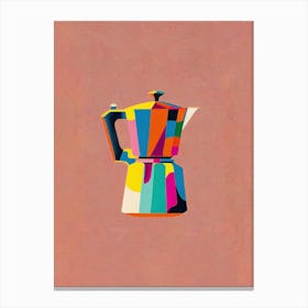 Italian Coffee Maker Pop Art Illustration Canvas Print