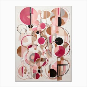 Pink Circles 3 Canvas Print