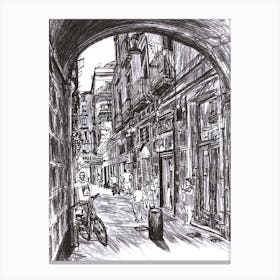 People In Raval Canvas Print