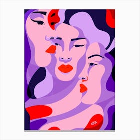 Portrait Of Women Canvas Print