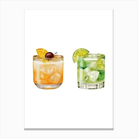 Cocktail Set. Paris Canvas Print