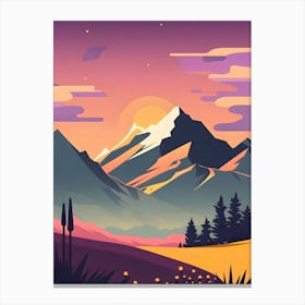 Landscape At Sunset Canvas Print