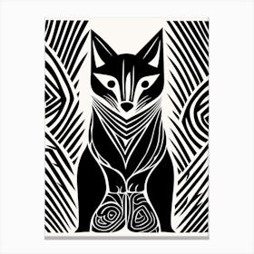 Geometric Fox Illustration 2 Canvas Print