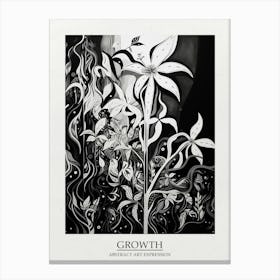 Growth Abstract Black And White 4 Poster Canvas Print